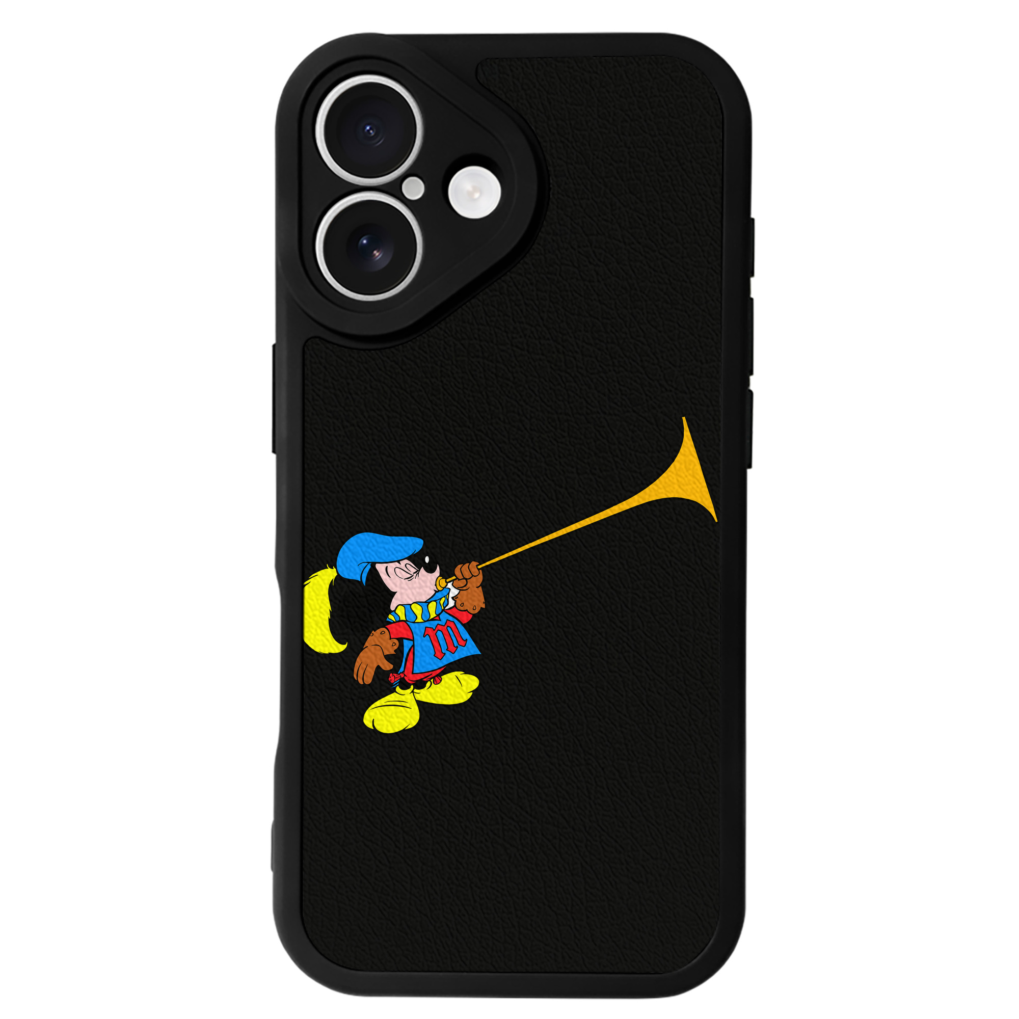 （画像用） ミッキーマウス Mickey Mouse 【iPhone 16シリーズ対応】シリコンスマホケース（レザー調） 材質：シリコン